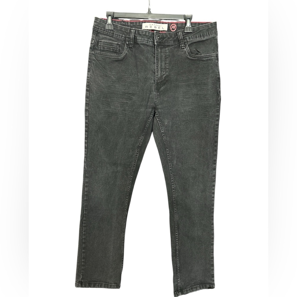 Men's Artful Rebel faded Black Jeans size 34 x 30